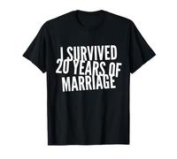 Sobreviví 20 años de Matrimonio 20 Aniversario de Bodas Camiseta