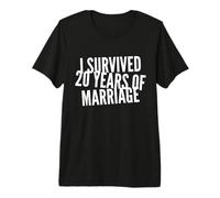 Sobreviví 20 años de Matrimonio 20 Aniversario de Bodas Camiseta Premium