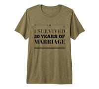Sobreviví 20 años de Matrimonio 20 Aniversario de Bodas Camiseta Premium