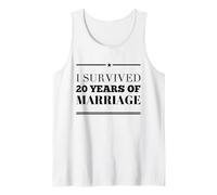 Sobreviví 20 años de Matrimonio 20 Aniversario de Bodas Camiseta sin Mangas