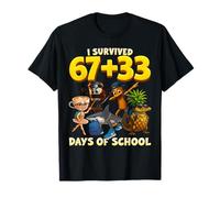 Sobreviví 67+33 100 días de Escuela Funny Brainrot Kid Squad Camiseta