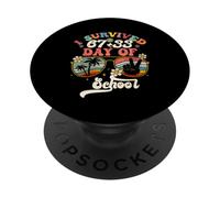 Sobreviví 67+33 días de Escuela 100 días de Escuela PopSockets PopGrip Adhesivo