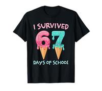 Sobreviví 67 días de Escuela Lindo Profesor de matemáticas Divertido Camiseta