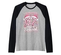Sobreviví 67 días de Escuela Meme Divertido de Navidad Camiseta Manga Raglan