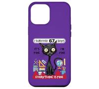 Sobreviví 67 Días Funny Cat School Six Seven Meme Carcasa para iPhone 12 Pro MAX