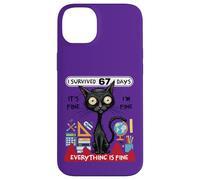 Sobreviví 67 Días Funny Cat School Six Seven Meme Carcasa para iPhone 14 Plus
