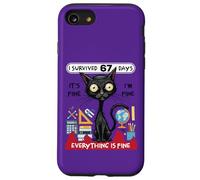 Sobreviví 67 Días Funny Cat School Six Seven Meme Carcasa para iPhone SE (2020) / 7/8