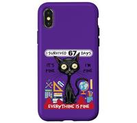 Sobreviví 67 Días Funny Cat School Six Seven Meme Carcasa para iPhone X/XS