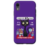 Sobreviví 67 Días Funny Cat School Six Seven Meme Carcasa para iPhone XR