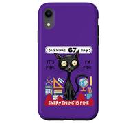 Sobreviví 67 Días Funny Cat School Six Seven Meme Carcasa para iPhone XR