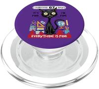 Sobreviví 67 Días Funny Cat School Six Seven Meme PopSockets PopGrip para MagSafe