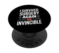 Sobreviví a la cirugía Otra Vez Soy invencible Dicho Divertido PopSockets PopGrip Adhesivo