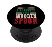 Sobreviví a la Divertida Cuchara de Madera Italiana PopSockets PopGrip Adhesivo