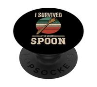 Sobreviví a la Divertida Cuchara de Madera Italiana PopSockets PopGrip Adhesivo