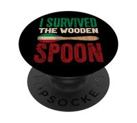 Sobreviví a la Divertida Cuchara de Madera Italiana PopSockets PopGrip Adhesivo