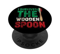 Sobreviví a la Divertida Cuchara de Madera Italiana PopSockets PopGrip Adhesivo