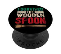 Sobreviví a la Divertida Cuchara de Madera Italiana PopSockets PopGrip Adhesivo