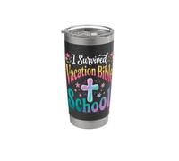 Sobreviví a la escuela bíblica de vacaciones Vaso térmico de acero inoxidable de doble pared