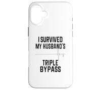 Sobreviví a la Esposa de Apoyo de Triple Bypass de mi Esposo Carcasa para iPhone 16 Plus