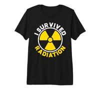 Sobreviví a la Radiación Signo Radiactivo Mes de Concientización sobre el Cáncer Camiseta Premium