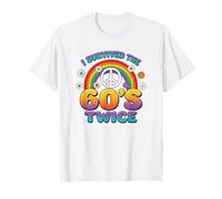 Sobreviví a los años 60 Dos Veces Sesenta 70 años 70 años cumpleaños Camiseta