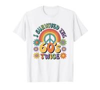 Sobreviví a los años 60 Dos Veces Sesenta 70 años 70 años cumpleaños Camiseta