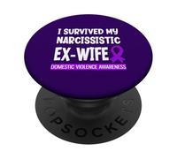 Sobreviví a mi Conciencia narcisista de Violencia doméstica ex Esposa PopSockets PopGrip Adhesivo