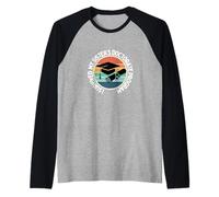 Sobreviví a mi hermana Programa de Doctorado Retro Divertido Doctorado Camiseta Manga Raglan