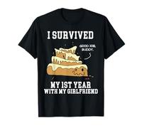 Sobreviví a mi primer año con mi novia Cita divertida Camiseta