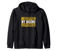 Sobreviví a mi Segundo Divorcio Humor sarcástico Divertido Sudadera con Capucha