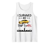 Sobreviví a mi Viaje a Nueva York - Divertido Fan de Taxi de la Ciudad de Nueva York Camiseta sin Mangas