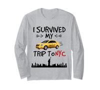 Sobreviví a mi Viaje a Nueva York - Divertido Fan de Taxi de la Ciudad de Nueva York Manga Larga