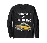 Sobreviví a mi Viaje a Nueva York - Taxi Divertido Unisex Manga Larga