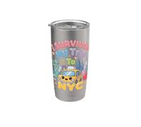 Sobreviví a mi viaje a NYC Kawaii New York City Cute Kids USA Vaso térmico de acero inoxidable de doble pared