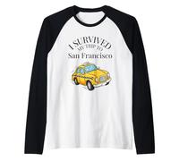 Sobreviví a mi Viaje a San Francisco en un Taxi de la Ciudad de Francisco Camiseta Manga Raglan