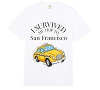Sobreviví a mi Viaje a San Francisco en un Taxi de la Ciudad de Francisco Comfort Colors Adult Heavyweight T-Shirt