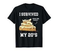 «Sobreviví a mis 20 años», Divertida Cita de 20 cumpleaños, vigésimo cumpleaños Camiseta