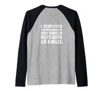 Sobreviví A Otra Reunión Divertido Meme De Trabajo Versión Camiseta Manga Raglan