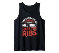 Sobreviví a otro año de reuniones Pass the Ribs Labor Day Camiseta sin Mangas