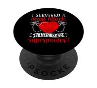 Sobreviví a un Ataque cardíaco ¿Cuál es tu Superpotencia cardíaca PopSockets PopGrip Adhesivo