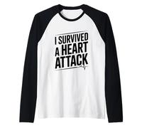 Sobreviví a un Latido del corazón de un Guerrero de Ataque Camiseta Manga Raglan