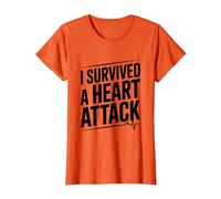 Sobreviví a un Latido del corazón de un Guerrero de Ataque Camiseta, Mujer, Naranja, XL