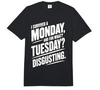Sobreviví a un Lunes por qué Martes repugnante Divertido Comfort Colors Adult Heavyweight T-Shirt