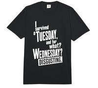 Sobreviví a un Martes por lo Que miércoles mordaza repugnante Comfort Colors Adult Heavyweight T-Shirt