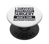 Sobreviví a una cirugía a corazón Abierto PopSockets PopGrip Adhesivo