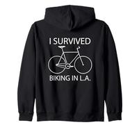 Sobreviví al Ciclismo en Los Ángeles Ciclismo Ciclista Humor Sudadera con Capucha