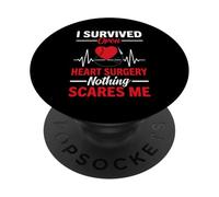 Sobreviví Cirugía a corazón Abierto Cirugía a corazón Abierto Hombres Mujeres PopSockets PopGrip Adhesivo