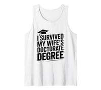 Sobreviví el Humor de doctorado de mi Esposa Camiseta sin Mangas