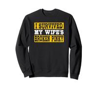 Sobreviví el humor de matrimonio divertido meñique roto de mi esposa Sudadera