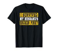 Sobreviví el humor de matrimonio divertido meñique roto de mi esposo Camiseta